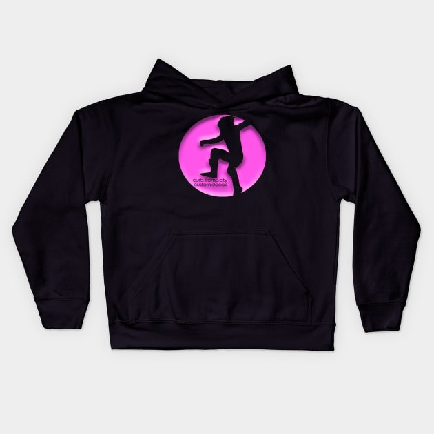 Curb Stomp- Pink Kids Hoodie by SrikSouphakheth